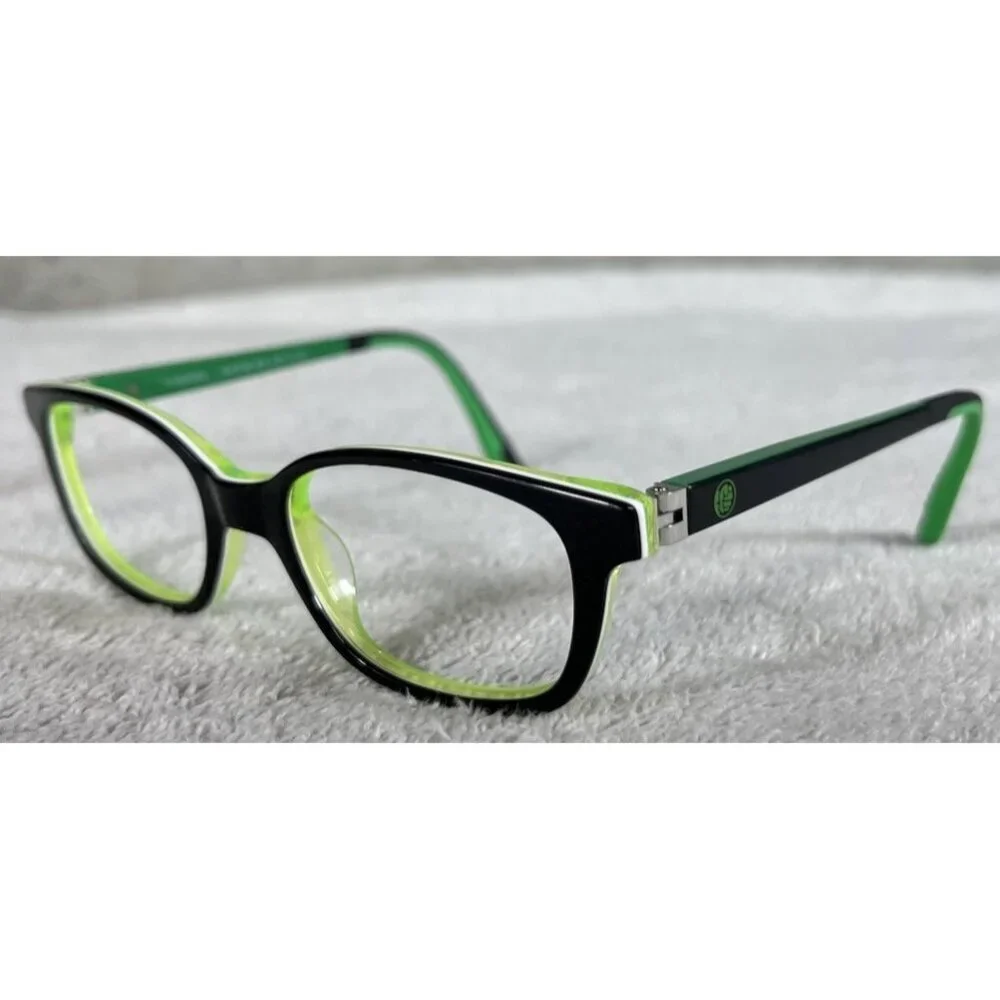 Marvel KIDS Hulk Superhero Green Black Square Eyeglasses Frames HUE1SM 46-17-132